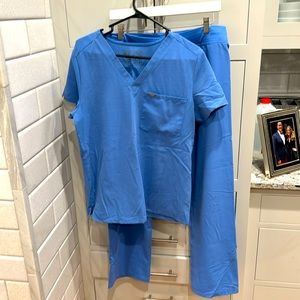 Figs Medium Blue Scrub Set